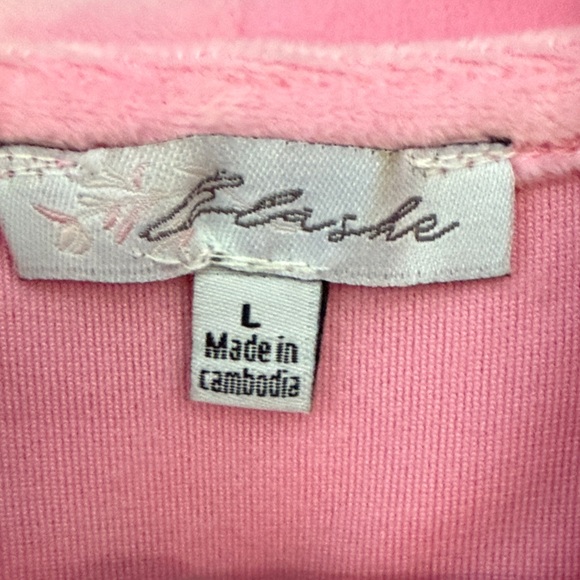 Women's Pink Velour Track Pants & Jacket Set - Picture 2 of 6